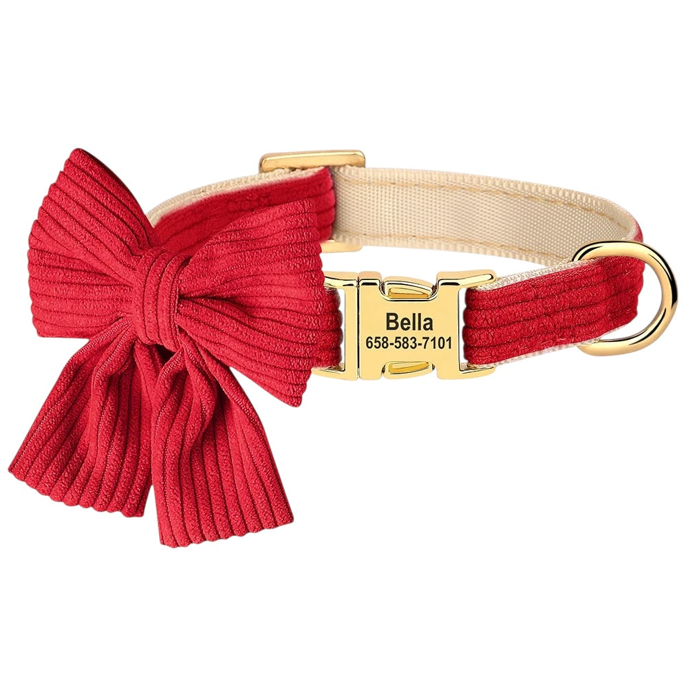 Personalized Ribbon Bow Collar