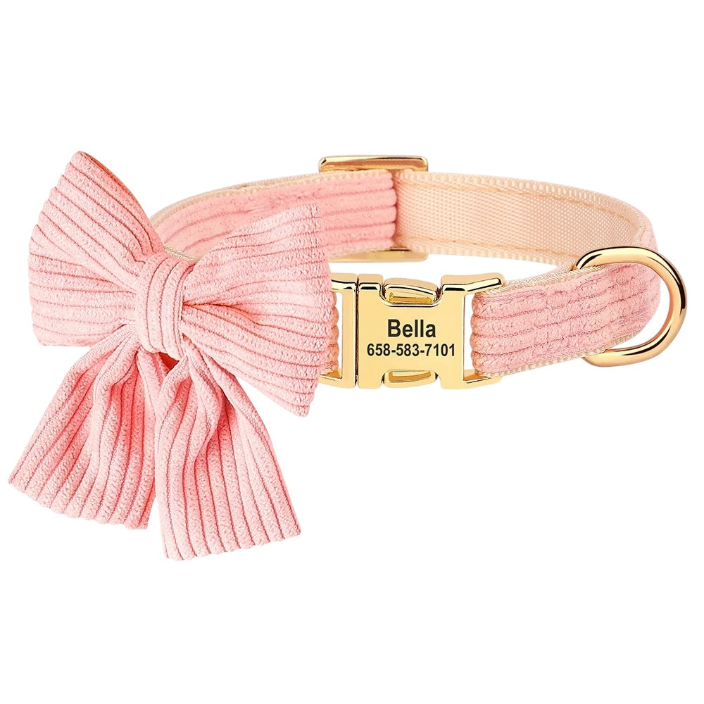 Personalized Ribbon Bow Collar