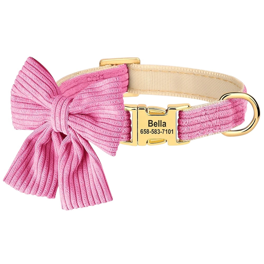 Personalized Ribbon Bow Collar