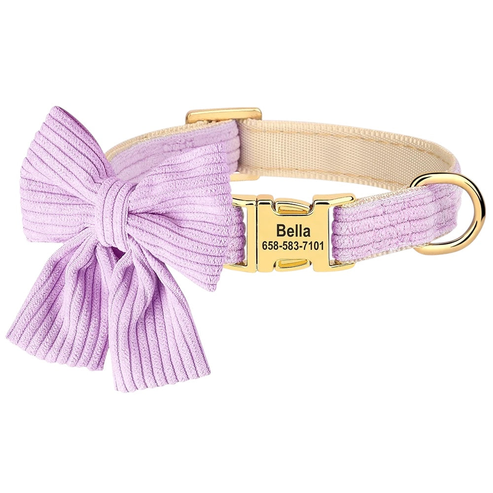 Personalized Ribbon Bow Collar