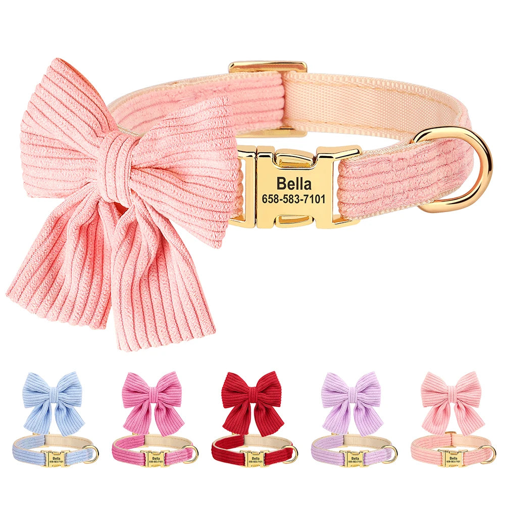 Personalized Ribbon Bow Collar