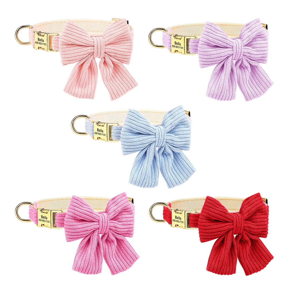 Personalized Ribbon Bow Collar