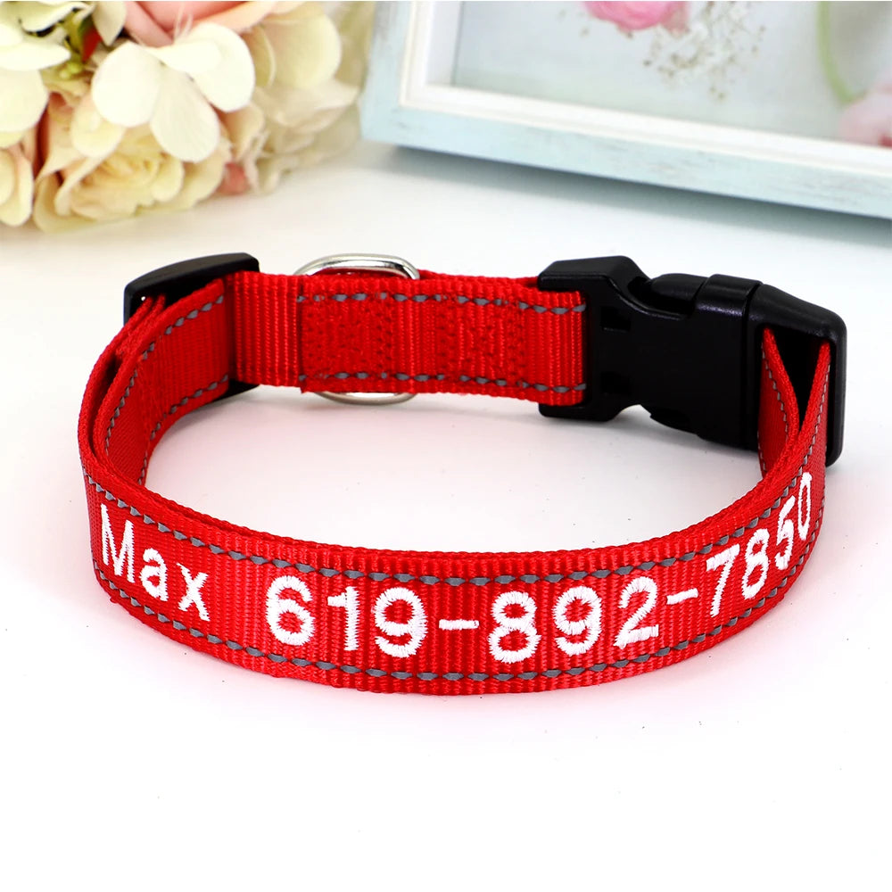 Nylon Embroidered Dog Collar