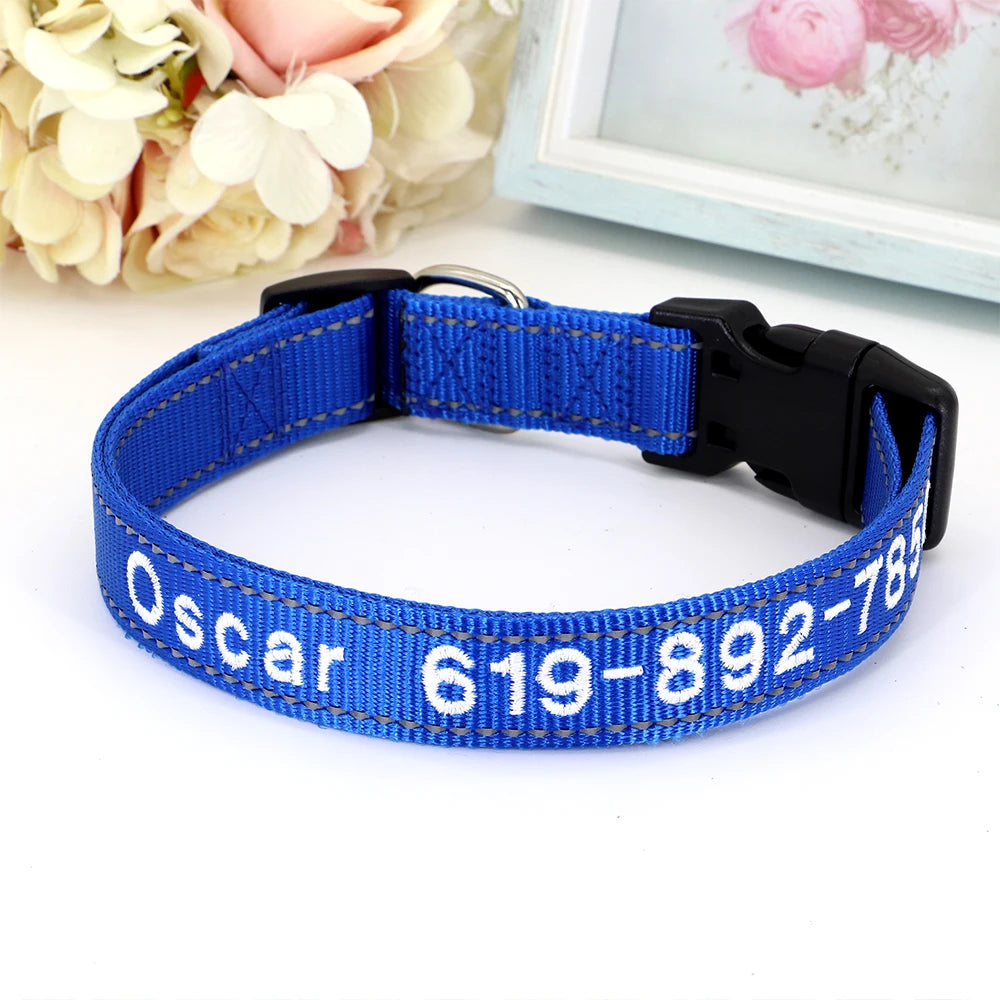 Nylon Embroidered Dog Collar
