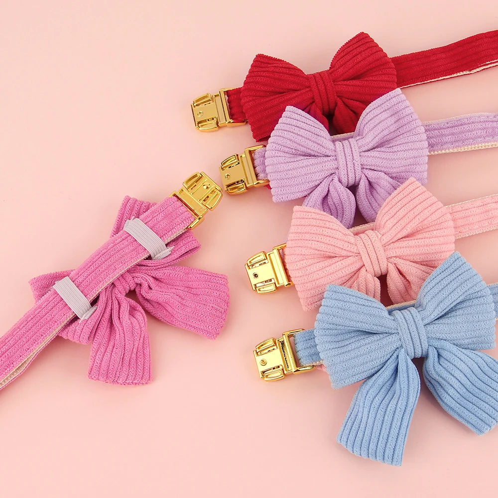 Personalized Ribbon Bow Collar